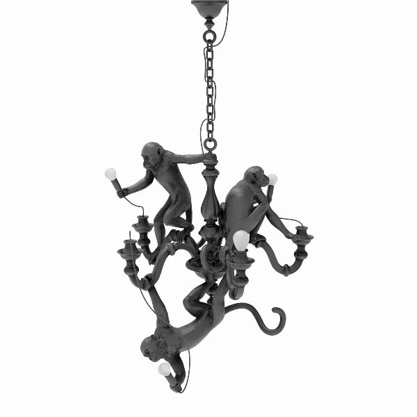 Lampadario Monkey Nero