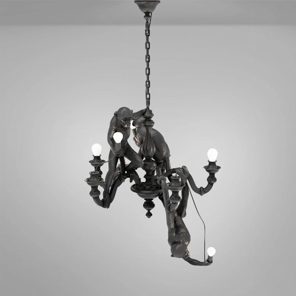 Lampadario Monkey Nero
