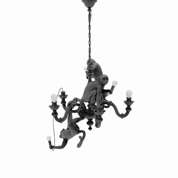 Lampadario Monkey Nero