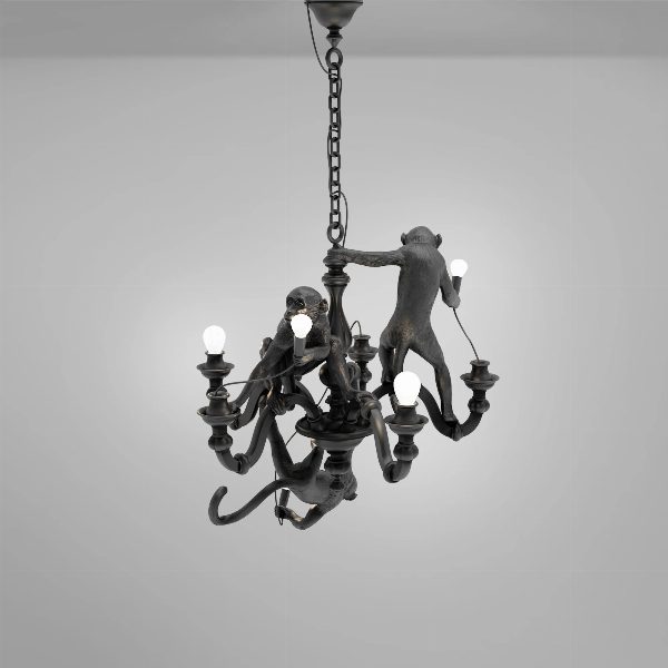 Lampadario Monkey Nero