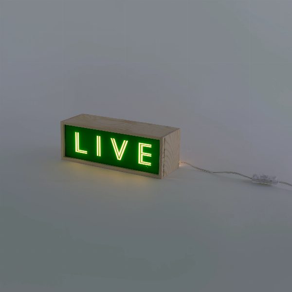Lampada da tavolo Lighthink Box Smile / Live / Paradise