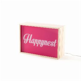 Lampada da tavolo Lighthink Box Light my Fire / I have a dream / Happynest