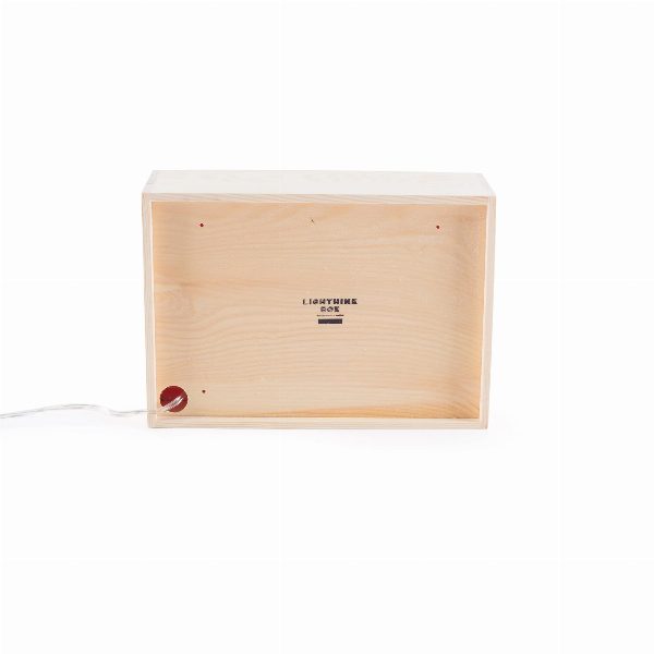 Lampada da tavolo Lighthink Box Light my Fire / I have a dream / Happynest