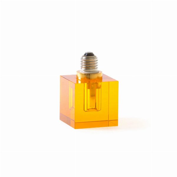 Lampada Crystaled Square Ambra