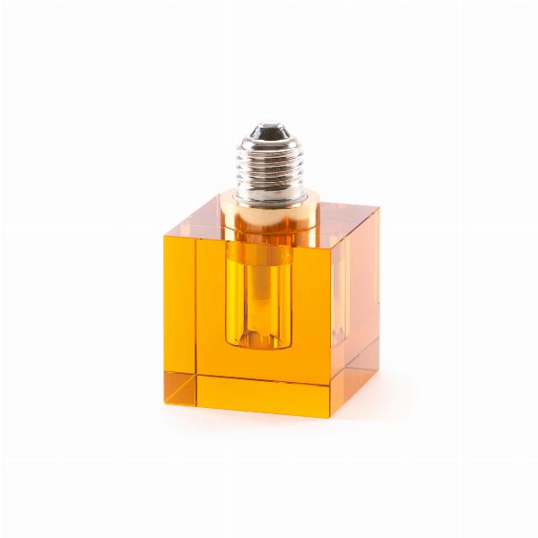 Lampada Crystaled Square Ambra