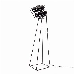 Lampada da terra Multilamp Floor Nera