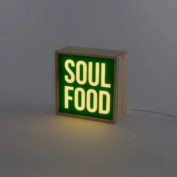 Lampada da tavolo Lighthink Box Change your Mind / Love / Soul Food