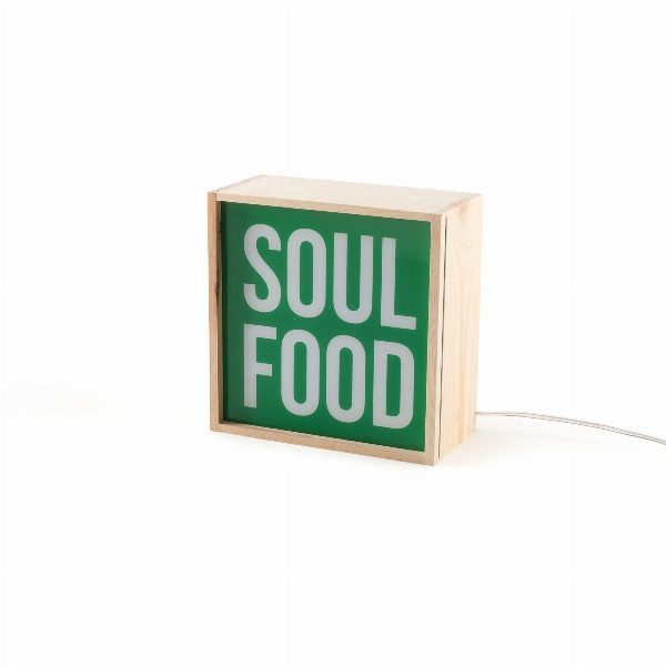 Lampada da tavolo Lighthink Box Change your Mind / Love / Soul Food