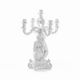 Oggetto decorativo Burlesque Chimp Bianco