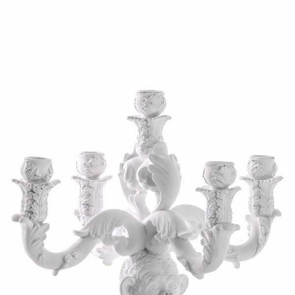 Oggetto decorativo Burlesque Chimp Bianco