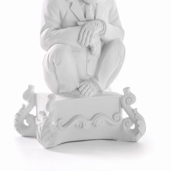 Oggetto decorativo Burlesque Chimp Bianco