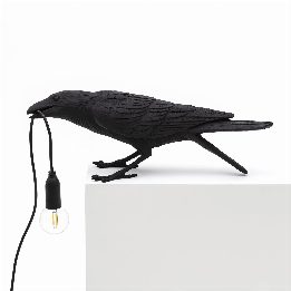 Lampada Uccello Nero Playing All'aperto Bird Lamp
