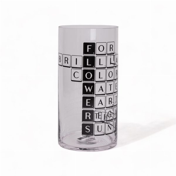 Vaso in vetro Tiles & Tales Flowers
