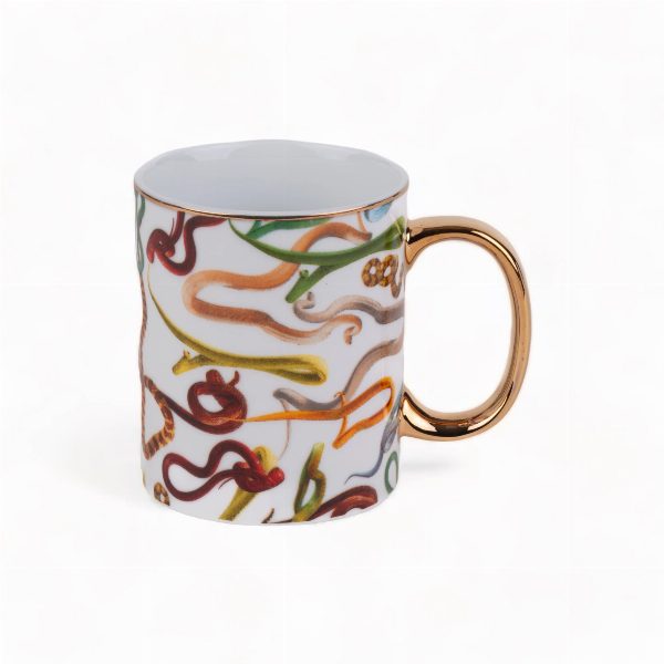 Tazza Porcelain Mug Snakes Toiletpaper