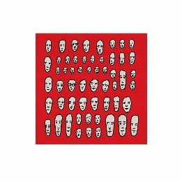 Faces on Red tappeto