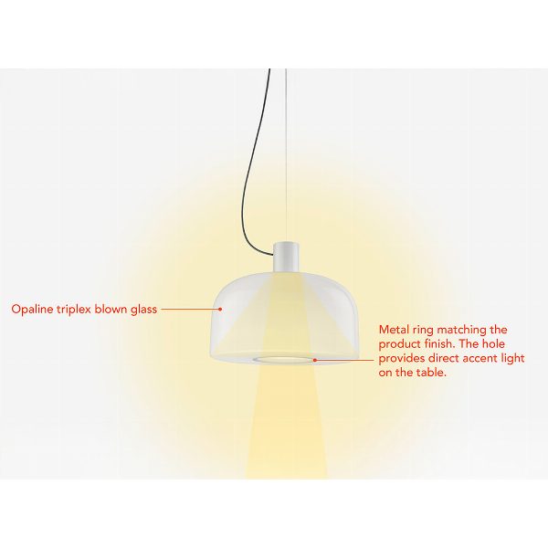 Bellhop Glass lampada a sospensione