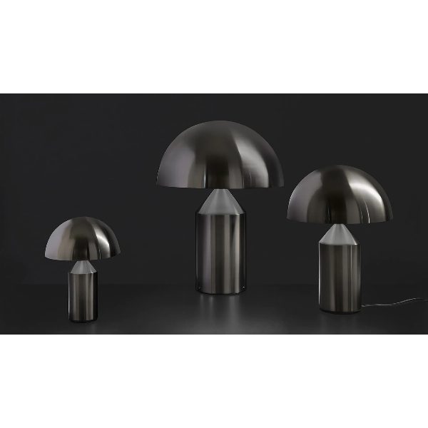 Atollo nickel nero satinato lampada da tavolo
