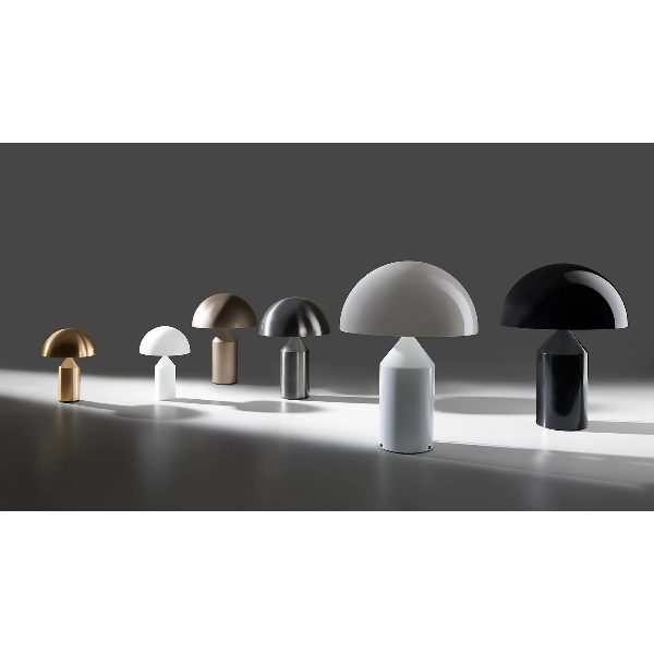 Atollo nickel nero satinato lampada da tavolo