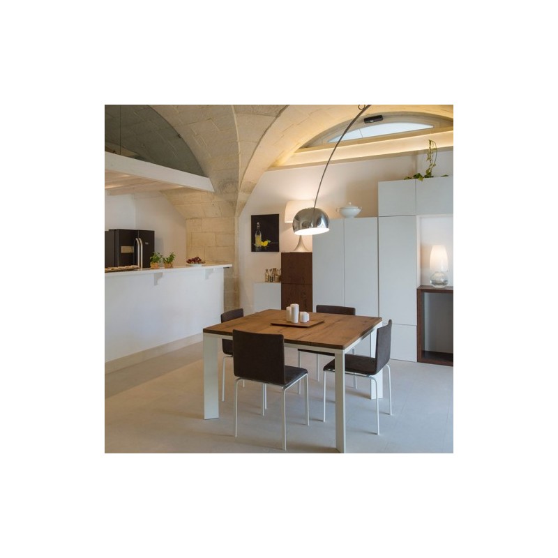 Tavolo LOTO 120 fisso top laccato - LAGO