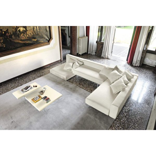 COFFEE TABLE AIR laccato quadrato L. 120  H. 28 - LAGO