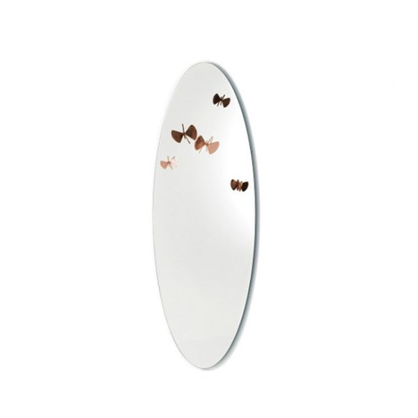 Specchio Bice 5 farfalle ottone