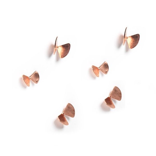 Specchio Bice 5 farfalle ottone