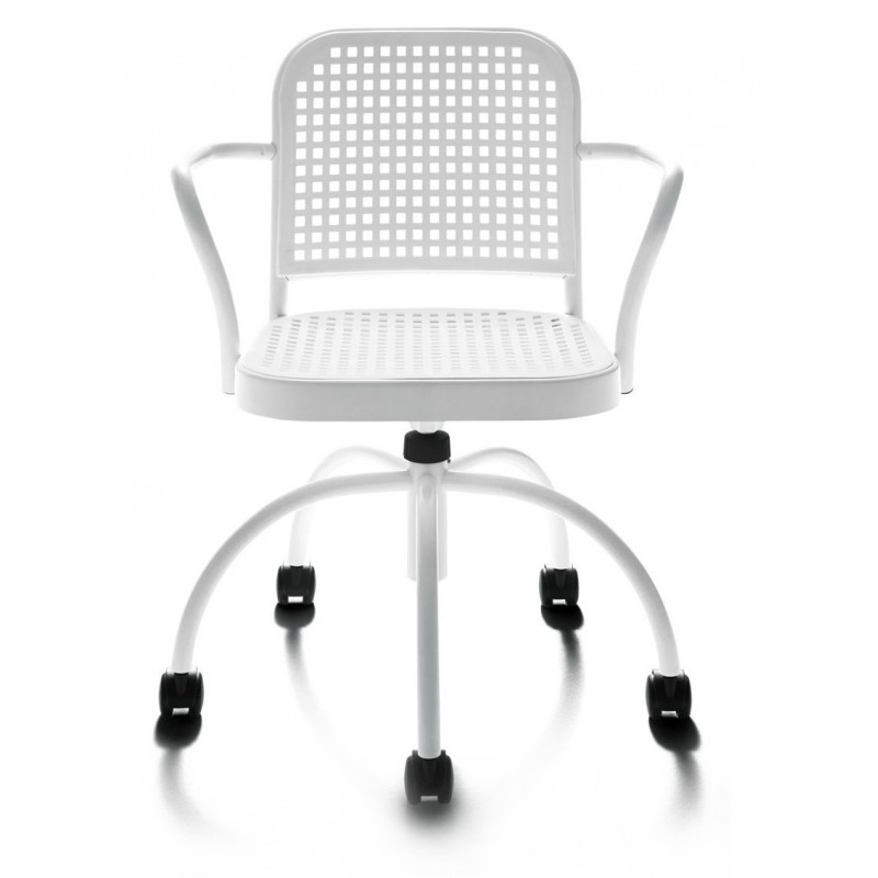 SEDIA SILVER  con braccioli e ruote -...