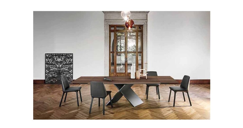 Tavolo AX 180 con piano allungabile di BONALDO