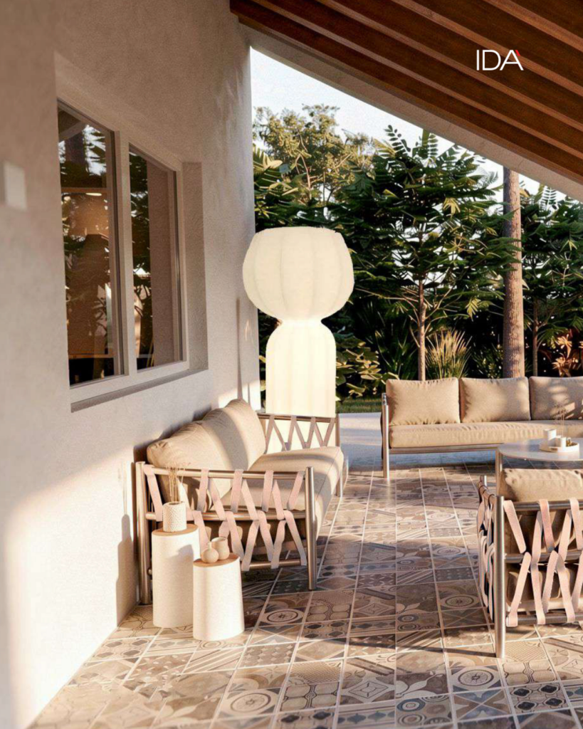 arredare il terrazzo per mangiare all'aperto